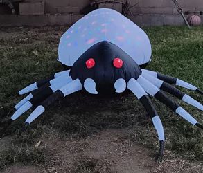 Halloween Inflatable Spider with LED Lights.