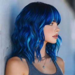 Blue Beauty Full Wig