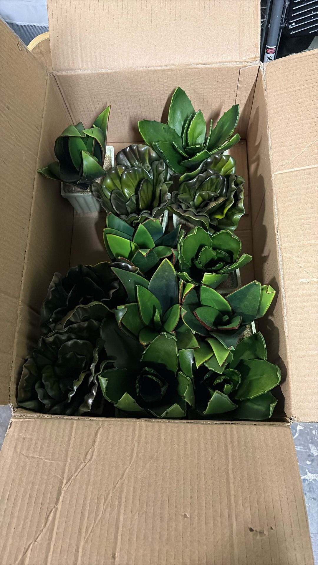 Box Of Fake Plants