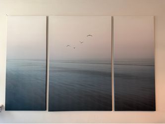IKEA ocean 3 panel canvas wall art