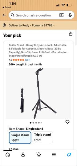 Guitto GGS-06 Auto-Lock Guitar Stand