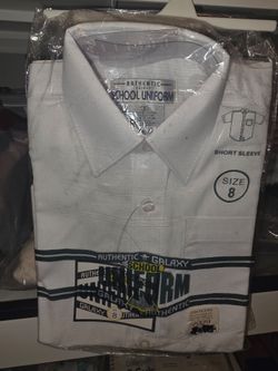 S/s white uniform top
