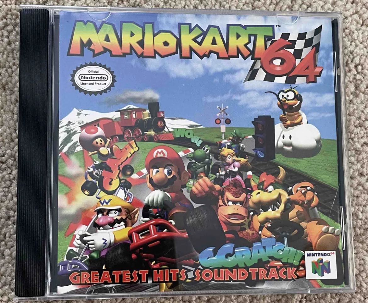 Mario Kart 64:  Greatest Hits Soundtrack | Music CD & CASE | Nintendo 64