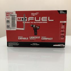 Milwaukee 2504-21 M12 FUEL CP Brushless Lithium-Ion 1/2 in. Cordless Hammer Drill Driver Kit (2 Ah)