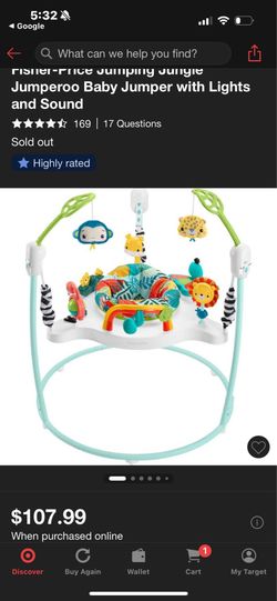 Baby jumper with lights and sound