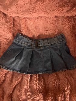 Denim mini skirt