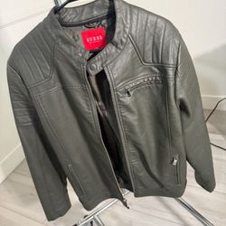 GUESS LEATHER JACKET MEN