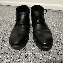 Men’s Black Leather Boots, size 8