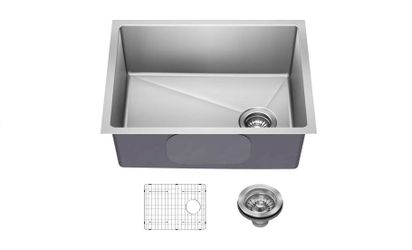 NEW! KRAUS 25″ Undermount Single Bowl Stainless Steel Kitchen Sink Model # KHU641-24-5.5
