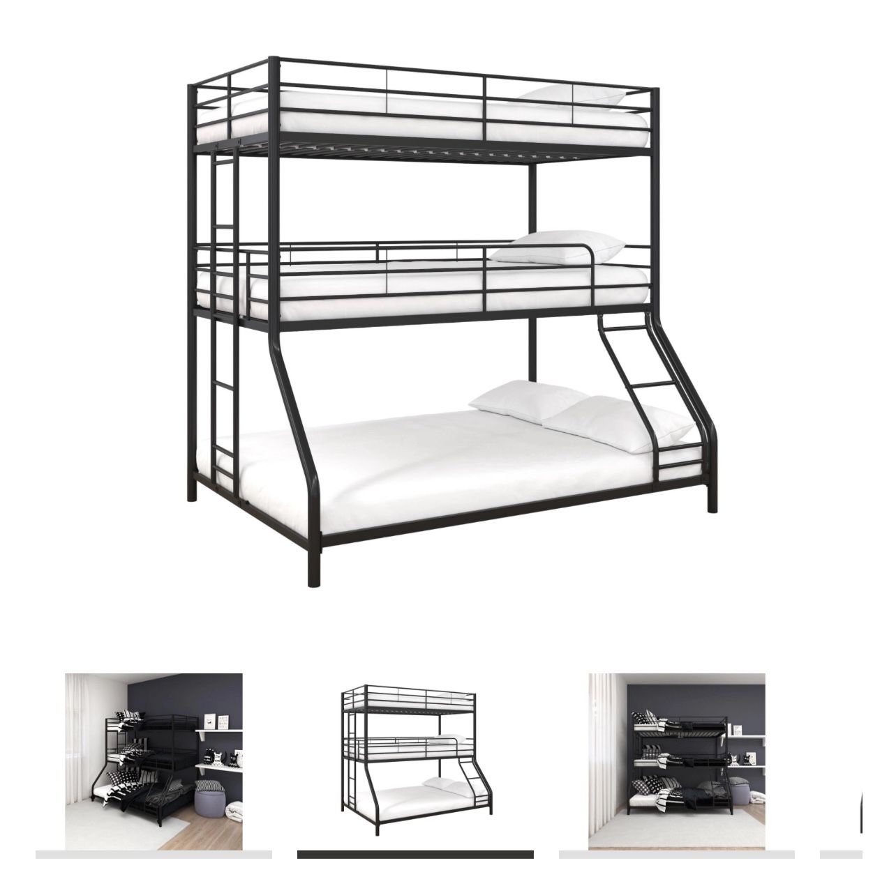 Atwater Living Callum Metal Triple Bunk Bed