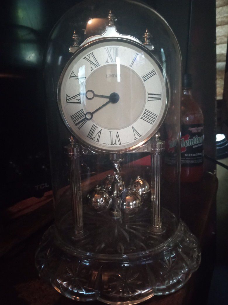 Linden Crystal German Antique Quartz Clock 