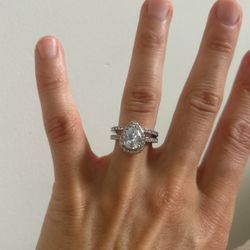 Pear Diamond And Diamond Band Combined!