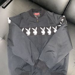 Supreme Playboy Crew Jacket Black Large 