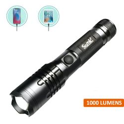 Ultra Bright Rechargeable Flashlight With Powerbank Function