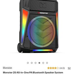 Monster Z6 All-in-One PA Bluetooth Speaker System