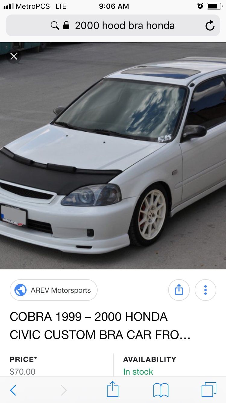 2000 civic 2024 hood bra