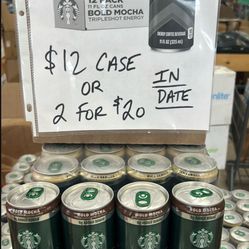 Starbucks 12 Pack Retail $35 Now $12 Case Or 2 FOR $20 IN DATE 