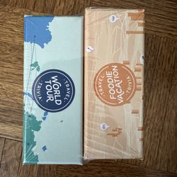 2 Pack Ridley`s Games Foodie Food Vacation & World Tour Travel Trivia NEW