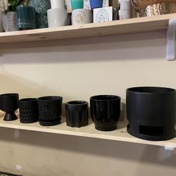 $10+ | Black Collection | Ceramic Planters | Assorted Sizes