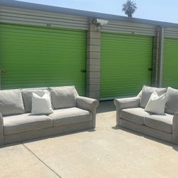 Light Gray Sofa & Loveseat With Delivery