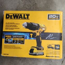 DEWALT 20V MAX Compact Hammer Drill With Powerstack Battery 
