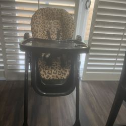 High Chair Leopard Print