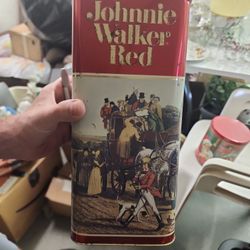 Vintage Johnnie Walker Red Label Collectible Metal Tin