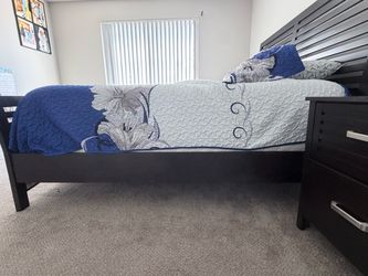 Dark Espresso Wood Bed Frame