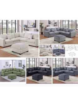 Sectional with ottoman set