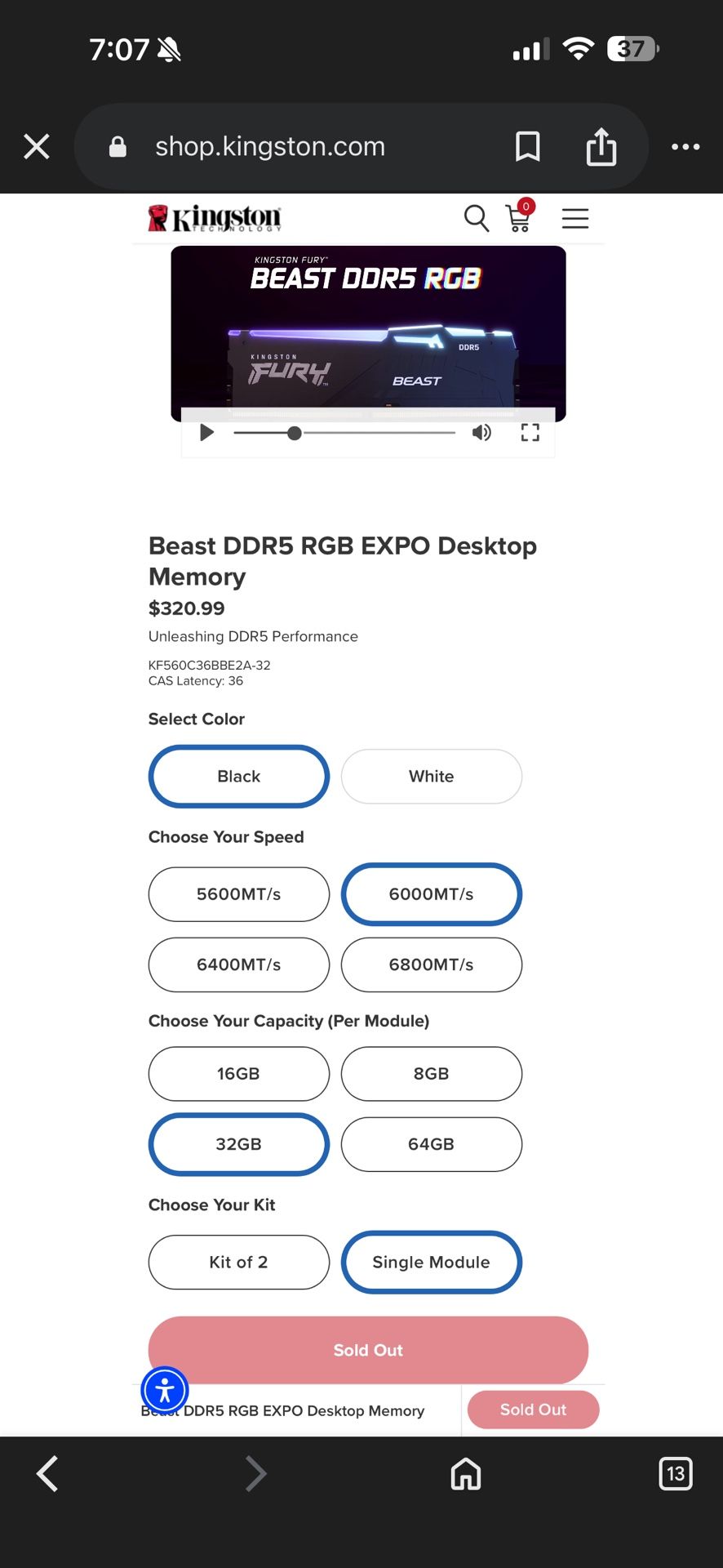 Beast DDR5 RGB EXPO Desktop Memory