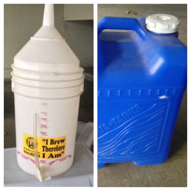 5 Gallon Brew Bucket, Funnel & 6 Gallon Water Jug