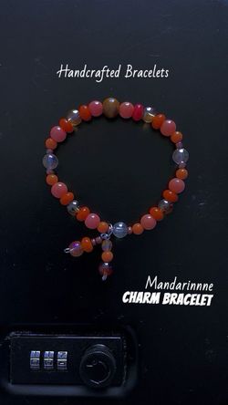 #006- 8 mm and 2 mm handcrafted beaded bracelet,