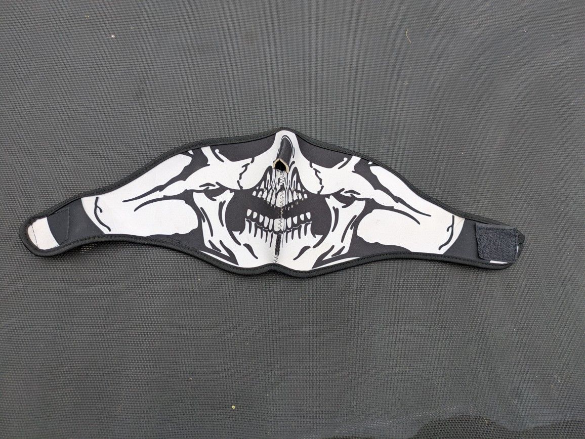 Halloween Or Day Of The Dead Half Skull Mask 