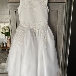 Girls Communion/flower Girl Dress And Veil