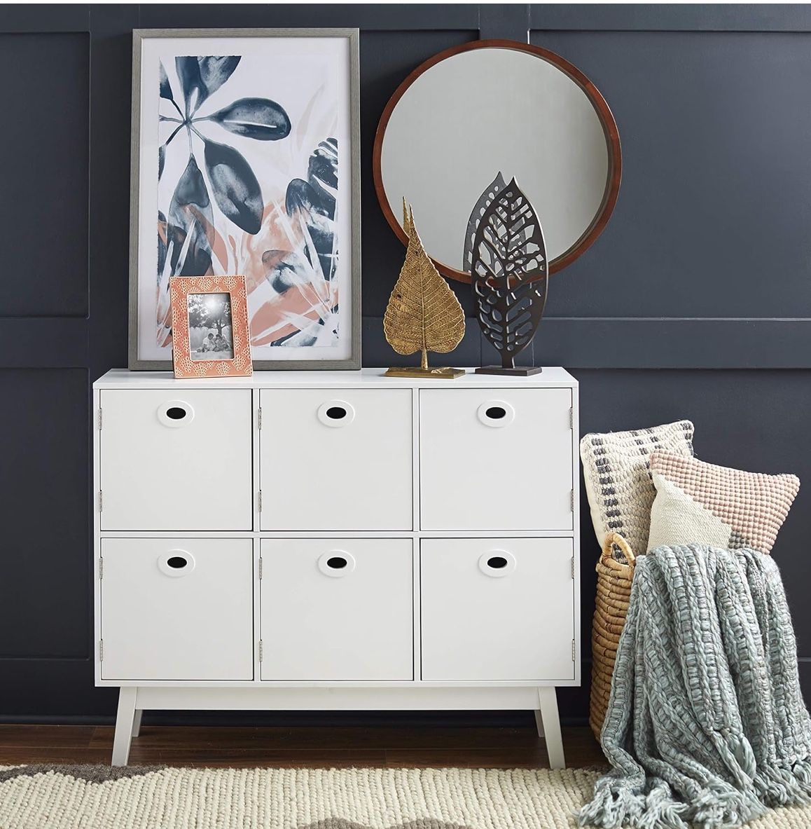 Modern Storage Cabinet, 6 Drawers,