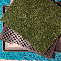 Dog artificial grass pee pee tray like new