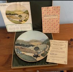 Grandma Moses The Old Automobile Memories of America Collector Plate With COA
