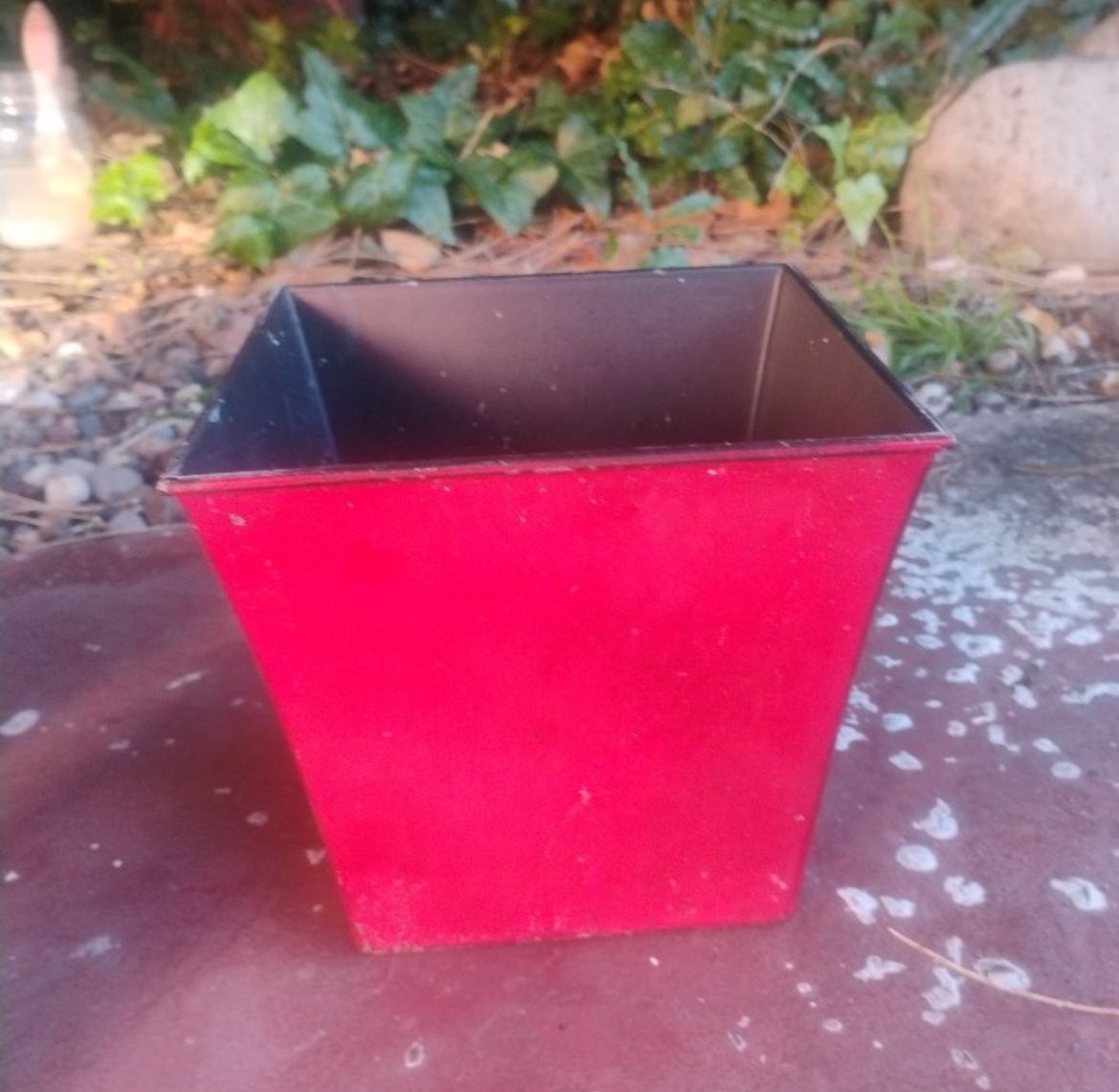 Plant Pot Red  5” X 5” X 5 1/2” T