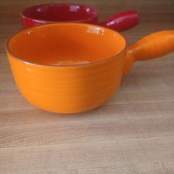 3 Soup Bowls With Handles 