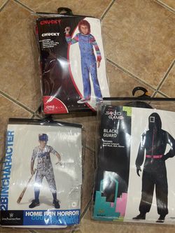 Halloween costumes Squid game,chucky ,zombie baseball
