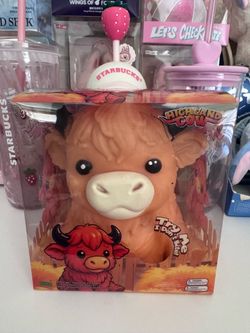 Highland Cow Squishy Toy in Box