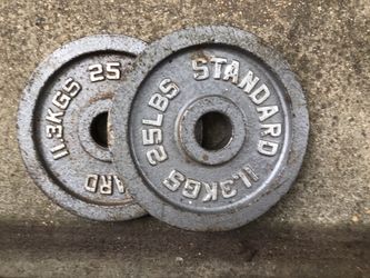 2-25lbs Olympic style weights