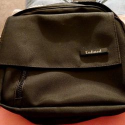 Black Unlisted Brand Shoulder Tote Bag 