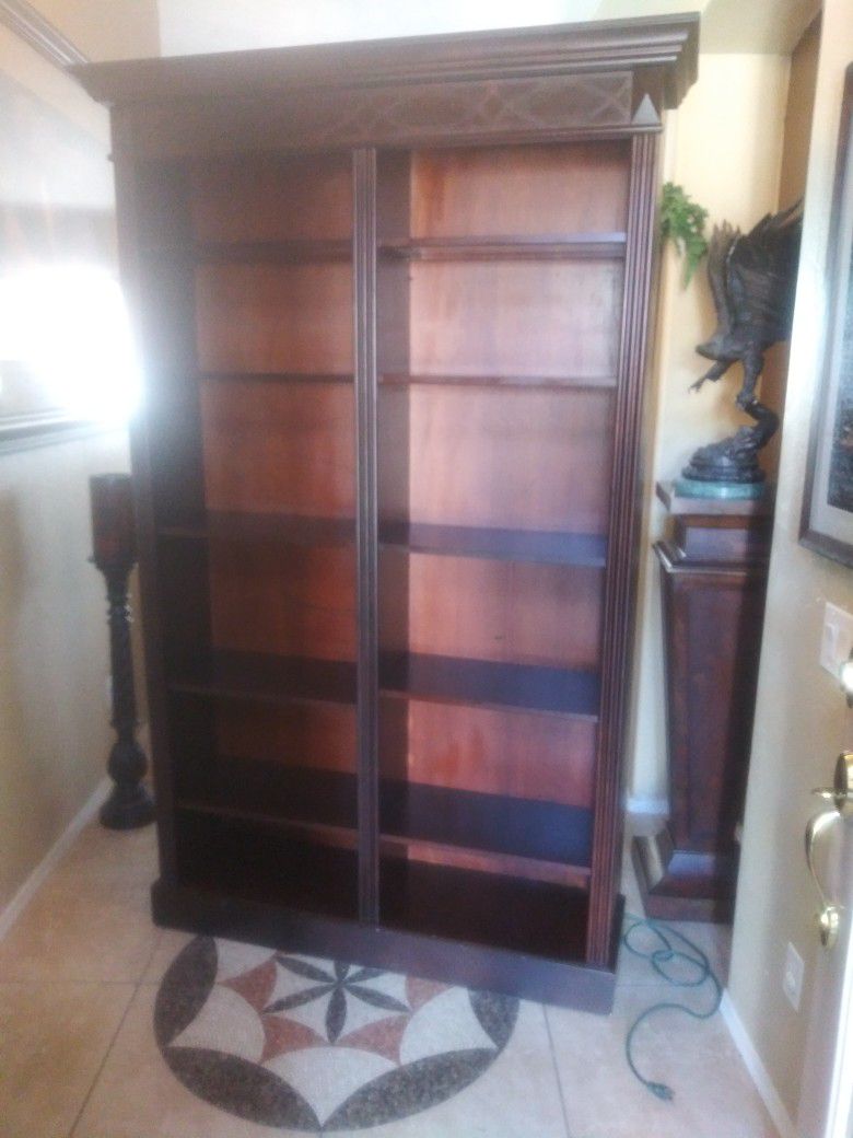 Tall Dark Wooden Book Shelf