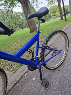 Blue Mountain Bike with Front Suspension