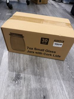 7Oz Small Glass Jars With Cork Lids