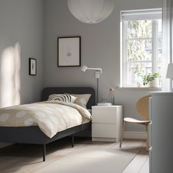 IKEA SLATTUM Bed Frame and VESTERÖY Mattress