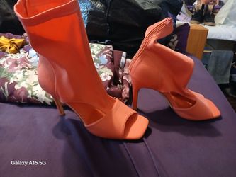 Orange Summer  Ankle Boot Size 9
