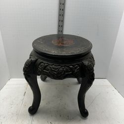 Meiji Era Japanese NouveauDragon Carved Table #P
