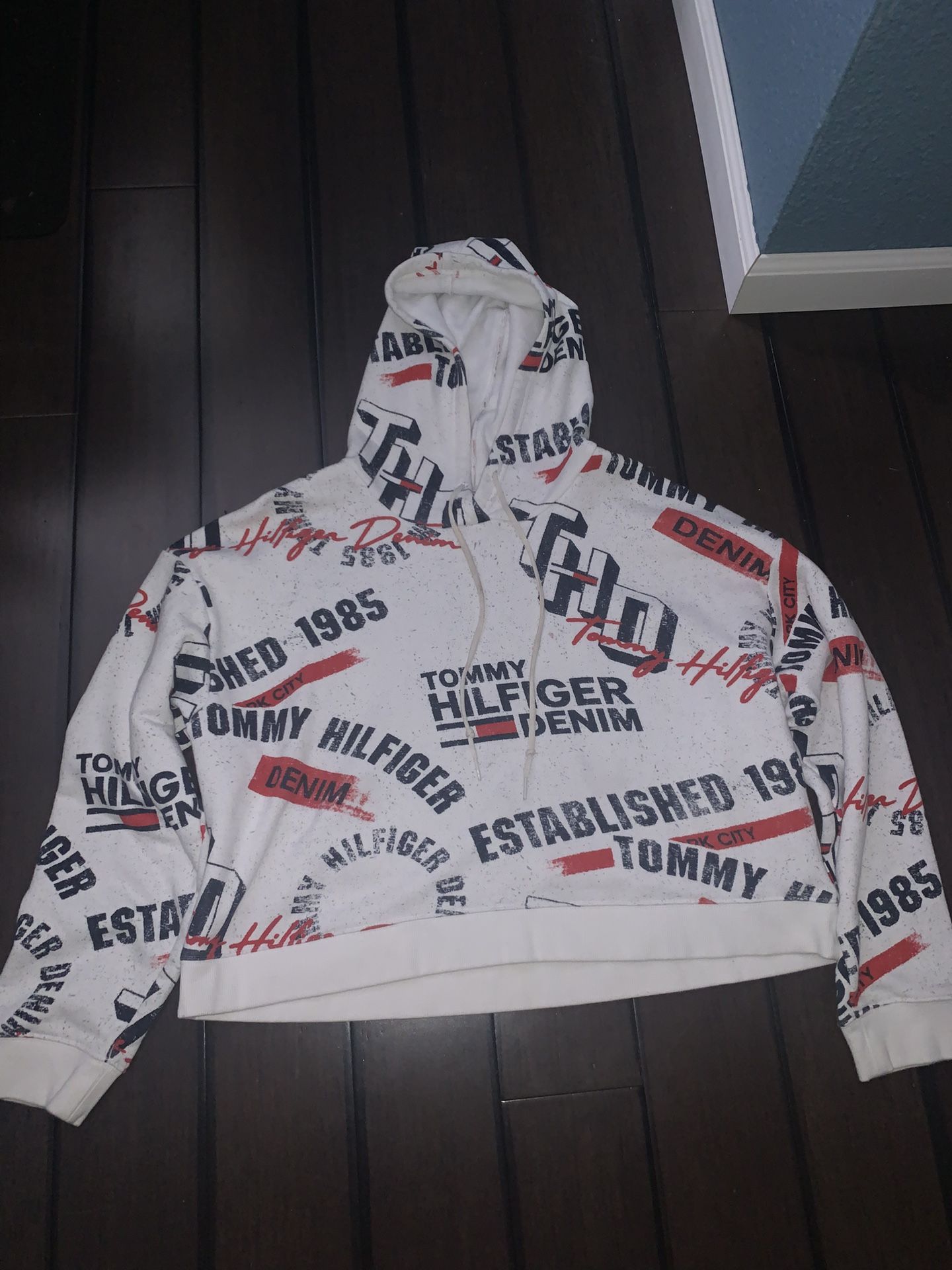 Tommy Hilfiger Denim Cropped Hoodie